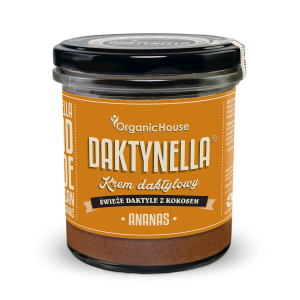 KREM KOKOS - DAKTYLE MEDJOOL - ANANAS BEZGLUTENOWY BIO 280 g - ORGANICHOUSE (DAKTYNELLA)