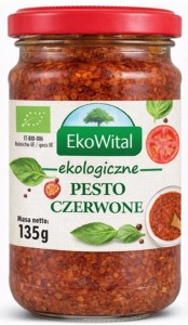 PESTO CZERWONE Z SUSZONYCH POMIDORÓW BIO 135 g - EKO WITAL