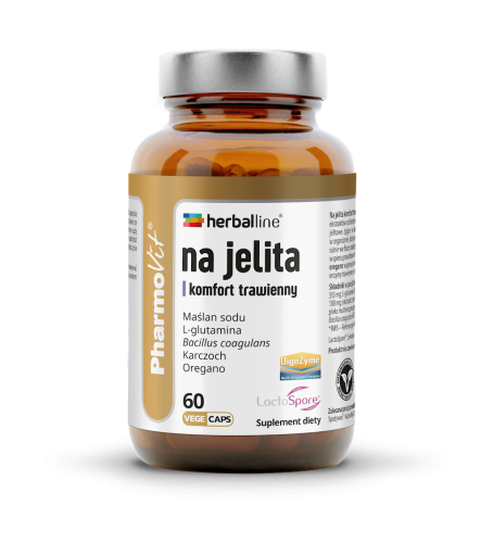 KAPSUŁKI NA JELITA I KOMFORT TRAWIENNY BEZGLUTENOWE 60 szt. - PHARMOVIT (HERBALLINE)