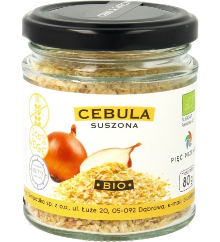 CEBULA SUSZONA BEZGLUTENOWA BIO 80 g - PIĘĆ PRZEMIAN