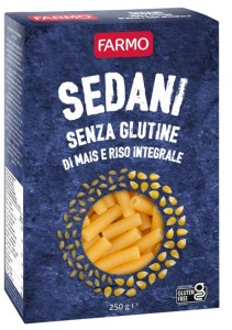 MAKARON  KUKURYDZIANO-RYŻOWY BEZGLUTENOWY SEDANI 250 g - FARMO