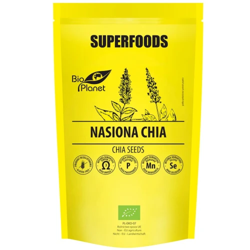 Chia nasiona bezglutenowe bio 250 g - Bio Planet Superfoods
