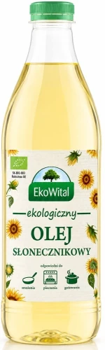Olej Słonecznikowy Wysokooleinowy do Gotowania i Smażenia Bio 1 l - Eko Wital