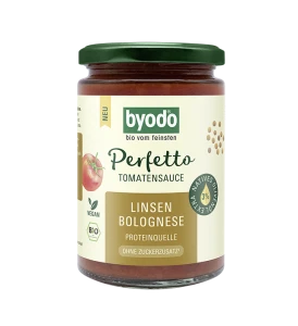 Sos Pomidorowy Boloński z Soczewicą Bez Dodatku Cukrów Bio 340 ml - Byodo