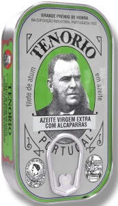Tuńczyk Płaty w Oliwie z Oliwek Extra Virgin z Kaparami 120 g (78 g) - Tenorio