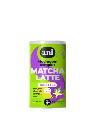 Napój Mushroom Complex Matcha Latte o Smaku Waniliowym 200 g - Ani