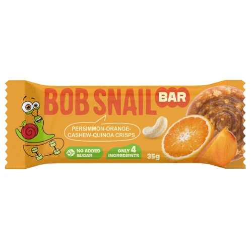 Baton Persymona Pomarańcza Orzechy Nerkowca Bez Dodatku Cukrów 35 g - Bob Snail