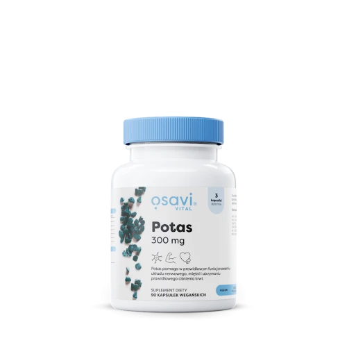 Potas (100 mg) Bezglutenowy 90 Kapsułek - Osavi