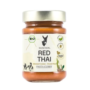 Pasta Curry Red Thai Bezglutenowa Bio 190 g - Sanchon