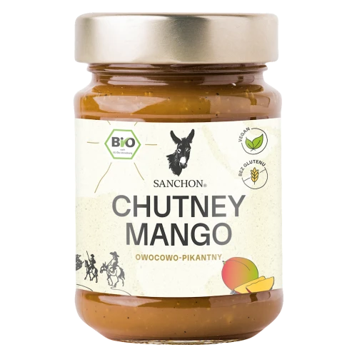 Sos Mango Chutney Bezglutenowy Bio 200 g - Sanchon