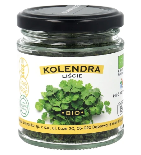 Kolendra Liście Bezglutenowe Bio 15 g - Pięć Przemian