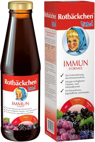 Sok wieloowocowy NFC z cynkiem, witaminą C i D3 450 ml - Rotbackchen