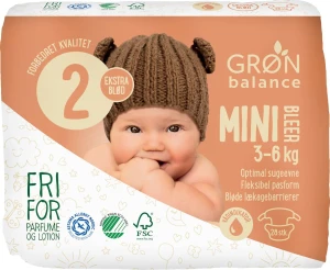 Pieluchy Mini Eco 3–6 kg (28 szt.) - Gron Balance
