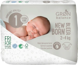Pieluchy Noworodek Eco 2–4 kg (28 szt.) - Gron Balance