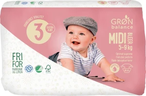 Pieluchy Midi Eco 5–9 kg (56 szt.) - Gron Balance