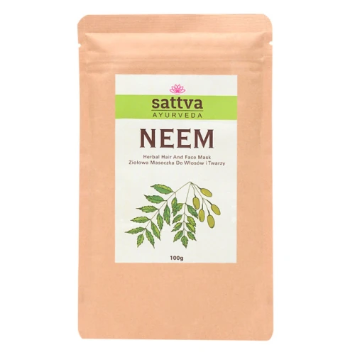 Maseczka Ziołowa do Twarzy i Włosów Neem 100 g - Sattva (Ayurveda)