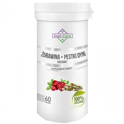 Żurawina + Pestki Dyni Ekstrakt 60 Kapsułek - Soul Farm