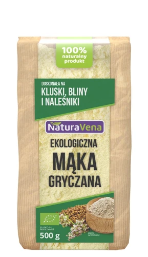 Mąka Gryczana Jasna Bezglutenowa Bio 500 g - Naturavena