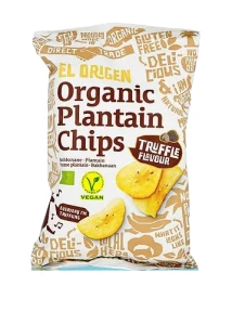 Chipsy z Plantana o Smaku Trufli Bezglutenowe Bio 80 g - El Origen