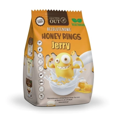 Kółka Zbożowe Miodowe Bezglutenowe 375 g - Jerry Gluten Out