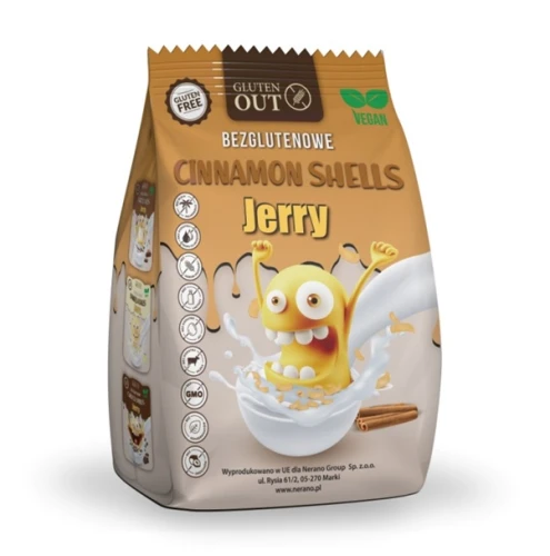 Muszelki Zbożowe Cynamonowe Bezglutenowe 375 g - Jerry Gluten Out