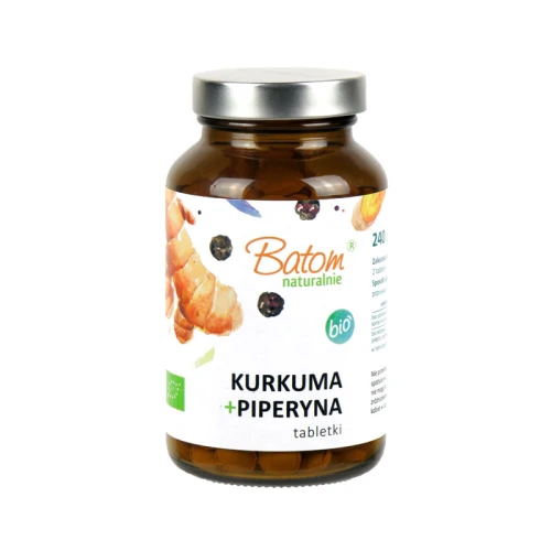 Kurkuma + Piperyna Bio 240 tabletek - Batom