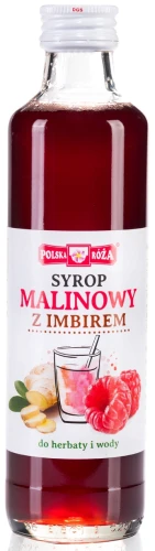 Syrop Malinowy z Imbirem 250 ml - Polska Róża