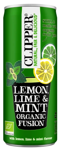 NAPÓJ OWOCOWY O SMAKU CYTRYNA - LIMONKA - MIĘTA BIO 250 ml - CLIPPER
