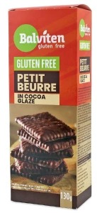 Herbatniki Maślane Petit Beurre w Polewie Kakaowej Bezglutenowe 130 g - Balviten