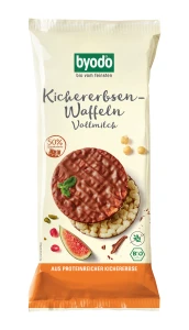 Wafle z Ciecierzycy z Mleczną Czekoladą Bezglutenowe Bio 65 g - Byodo