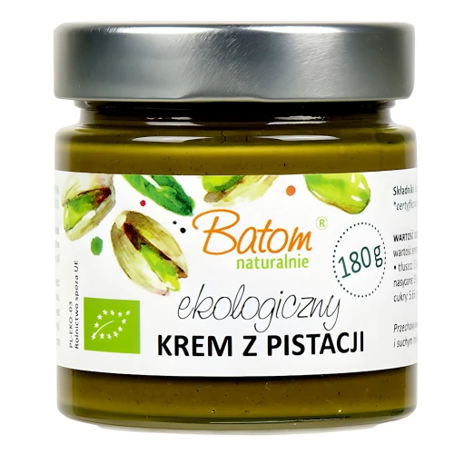 Krem z Pistacji Prażonych 100% Bio 180 g - Batom.png