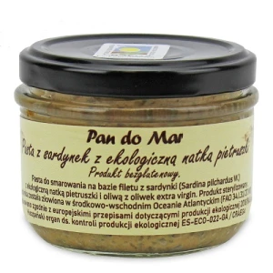 Pasta z Sardynek z Bio Natką Pietruszki Bezglutenowa 125 g (Słoik) - Pan do Mar