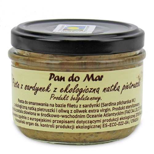 Pasta z Sardynek z Bio Natką Pietruszki Bezglutenowa 125 g (Słoik) - Pan do Mar.jpg
