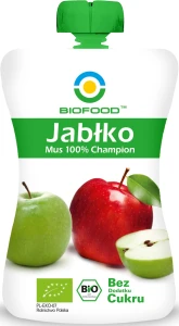 Mus Jabłkowy 100% Champion Bez Dodatku Cukrów Bezglutenowy Bio 200 g - Bio Food