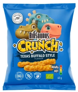 Chrupki Kukurydziane Crunch o Smaku Texas Buffalo Bezglutenowe Bio 40 g - Biosaurus