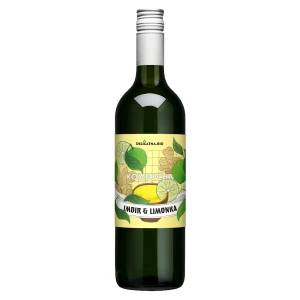 Kombucha o Smaku Imbiru i Limonki Bio 750 ml - Delikatna