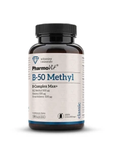 Witamina B-50 Methyl B-Complex Max+ Bezglutenowa 120 Kapsułek - Pharmovit (Classic)