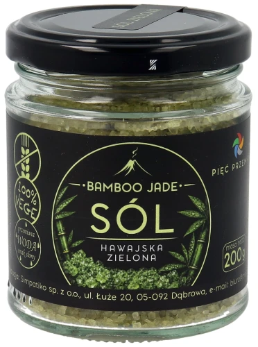 Sól Bamboo Jade Zielona 1–2 mm Bezglutenowa 200 g - Pięć Przemian