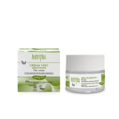 Krem do Twarzy Nawilżający z Zieloną Herbatą i Kwasem Hialuronowym Eco 50 ml - Anthyllis