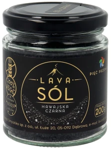 Sól Black Lava 1-2 mm Bezglutenowa 200 g - Pięć Przemian