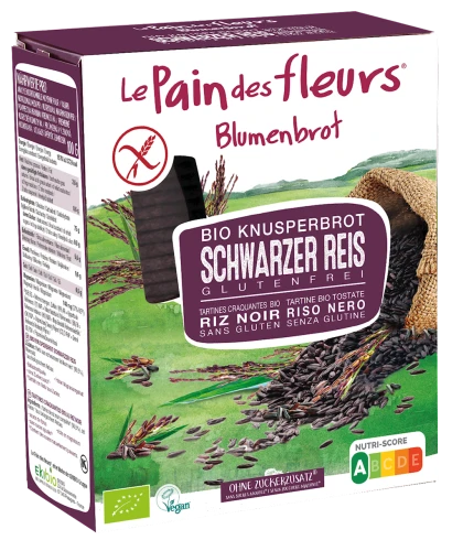 Pieczywo Chrupkie Czarny Ryż Bezglutenowe Bio 150 g - Le Pain des Fleurs