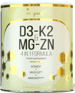 Witamina K2 + D3 + Magnez + Cynk 60 Kapsułek - So Good!