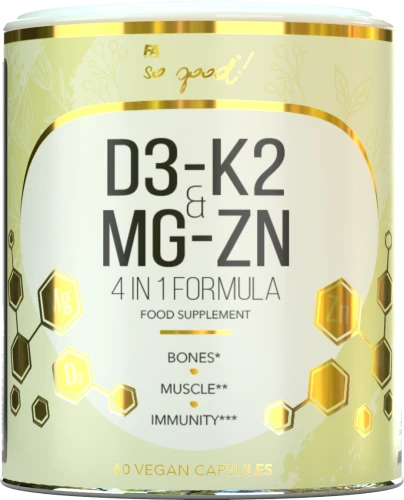 Witamina K2 + D3 + Magnez + Cynk 60 Kapsułek - So Good!