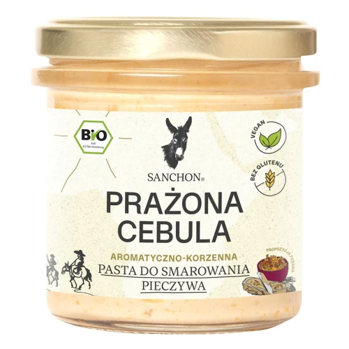 Pasta Kanapkowa Prażona Cebula Bezglutenowa Bio 135 g - Sanchon