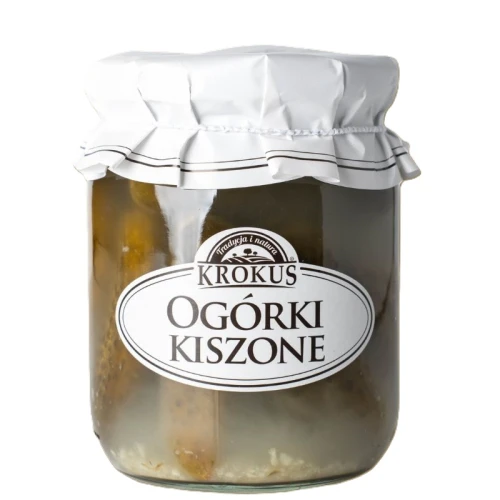 Ogórki Kiszone Bezglutenowe 480 g (280 g) - Krokus