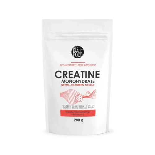 Kreatyna z Witaminą C o Smaku Truskawkowym 200 g - Diet-Food