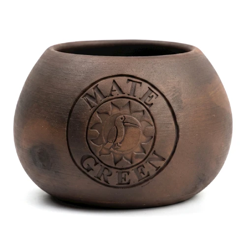 Matero z Ceramiki Mleczowanej Hand Made - Yerba Mate Green