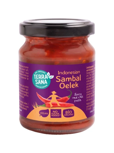 Pasta Chili Sambal Oelek Bio 125 g - Terrasana