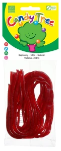 Żelki Nitki Malinowe Bezglutenowe Bio 75 g - Candy Tree