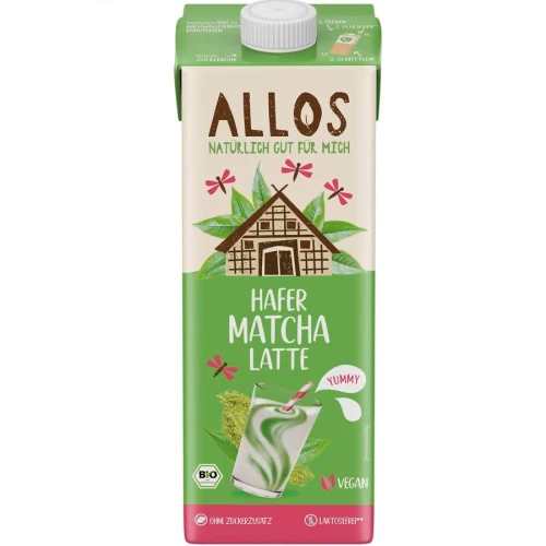 Napój Owsiany Matcha Latte Bez Dodatku Cukrów Bio 1 L - Allos